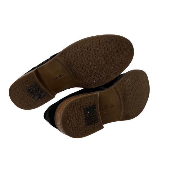 CLARKS Clarkwell Demi Ankle Boot Ultimate Comfort Collection in Black Suede 8.5 - Picture 10 of 12